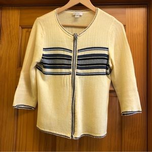 Women's CHRISTOPHER & BANKS Sweater Cardigan Vest /Knitted 3/4 Sleeves / Small
